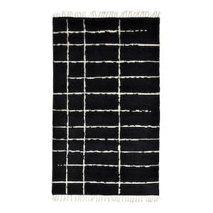 Paris Bohemian Black 9 ft. x 12 ft. Handmade Area Rug