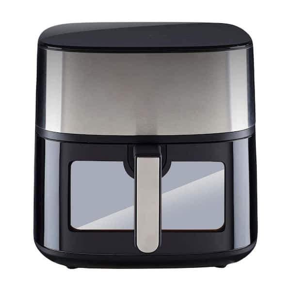 8.5 Qt. Black Large Air Fryer with 8-in-1 Cooking Presets, Color Touchscreen, and Dishwasher-Safe Basket