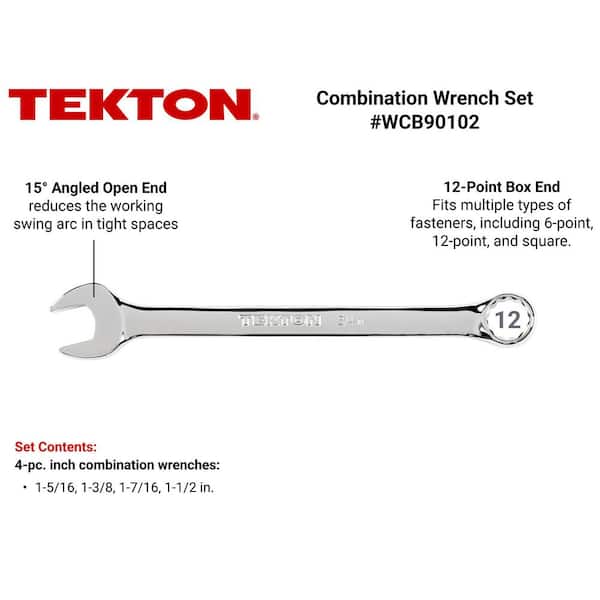 1-5/16 in. - 1-1/2 in. Combination Wrench Set (4-Piece)