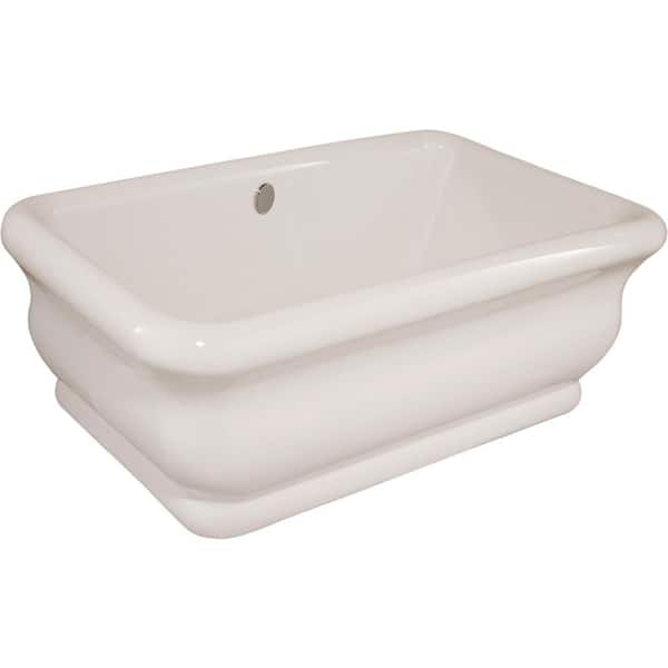 Hydro Systems Michelangelo 70 in. Acrylic Flatbottom Non-Whirlpool Bathtub in White