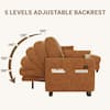 Diagram showing 5 levels of adjustable backrest for the sectional sofa.