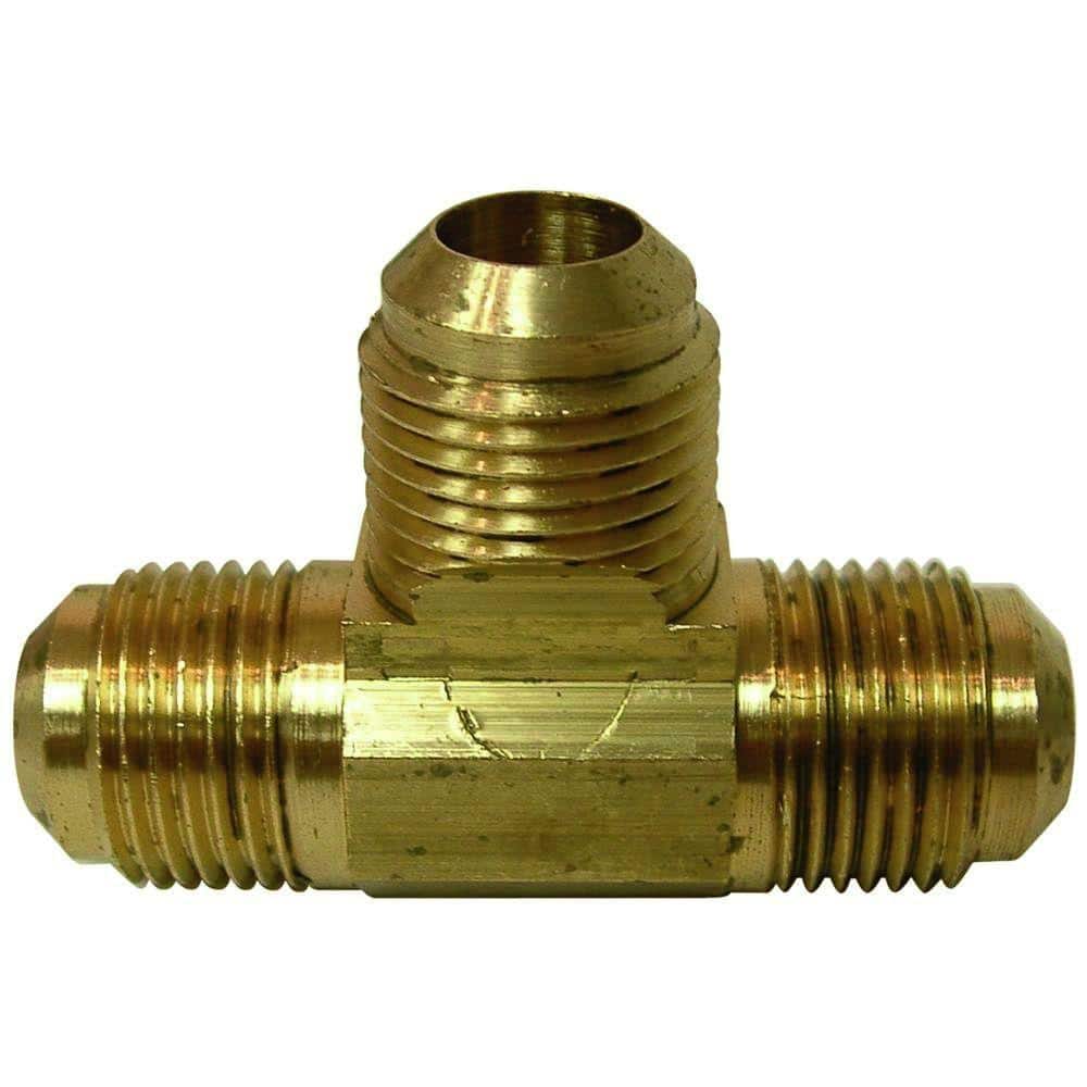 4pcs 1/2 inch Flare Tee Brass Pipe Fitting NPT soft copper air water line fuel 