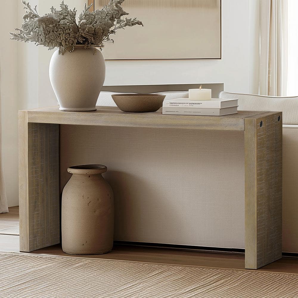 Monterey 64'' Reclaimed Wheat Grain Solid Wood Console Table