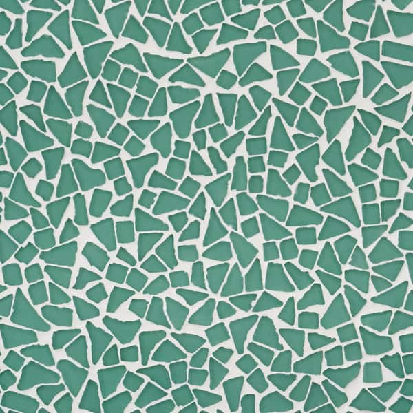 Coralis Seafoam Green 12 in. x 12 in. Frosted Matte Glass Mosaic Floor and Wall Tile (1 sq. ft./ Each)