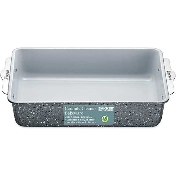 2.485 qt Premium Non-Stick Ceramic 8 in. x 15.5 in. Rectangle Pan - Marble
