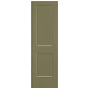 24 in. x 80 in. 2-Panel Logan Single Bore Solid Core Truly Olive Molded Composite Interior Door Slab