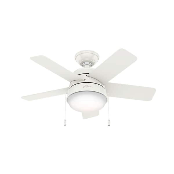 Reviews For Hunter Tarrant 36 In Led Indoor Fresh White Ceiling Fan With Light Kit The Home Depot - 36 Inch Ceiling Fan With Light Home Depot