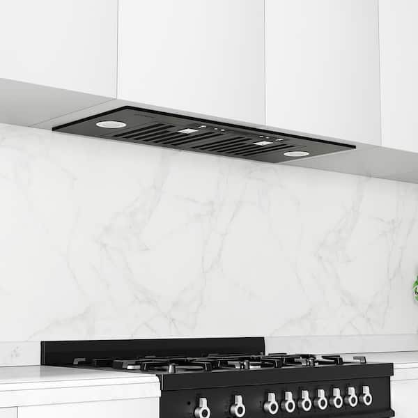 IKTCH 36 inch Under Cabinet Range Hood with 900-cfm, 4 Speed Gesture Sensing&Touch Control Panel, Stainless Steel Kitchen Vent W