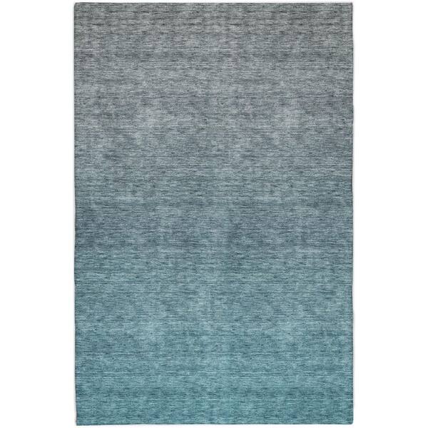Dream Shag Premium Machine Washable Abstract ADS833 Teal 8 ft. x 10 ft. Area Rug