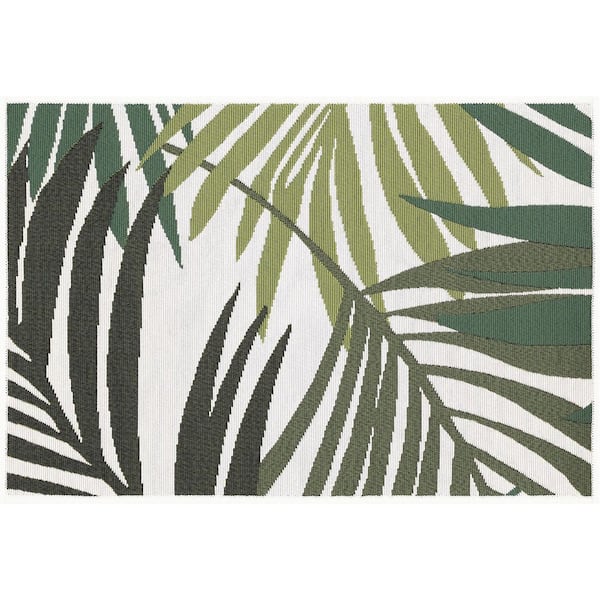 Stunning Cream 2 ft. x 3 ft. Floral Indoor/Outdoor Area Rug