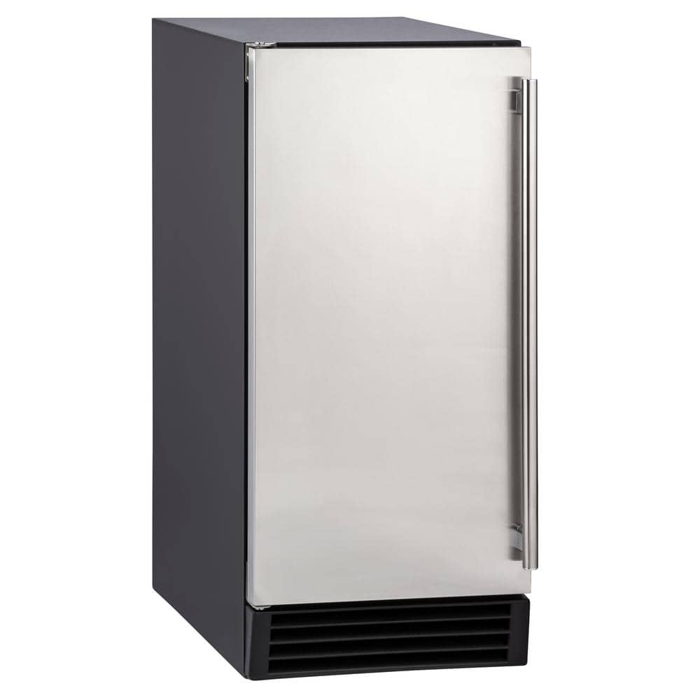 Maxx Ice 65 lbs. Freestanding or Built-In Premium Compact Ice Machine Maker in Stainless Steel, Silver