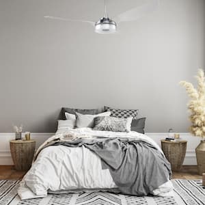 Finley 56 in. Dimmable LED Indoor/Outdoor Nickel Smart Ceiling Fan, Light and Remote, Works with Alexa/Google Home/Siri