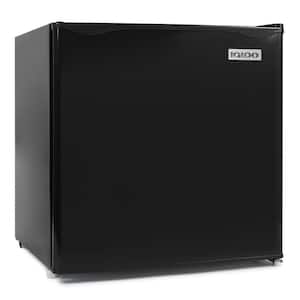 18 in. Width 1.6 cu.ft. Mini Refrigerator in Black with Freezer