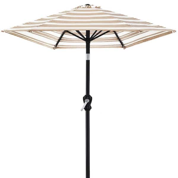 10 ft striped patio umbrella 10 ft. Steel Market Tilt Patio Umbrella in Striped Tan ZSKY7936