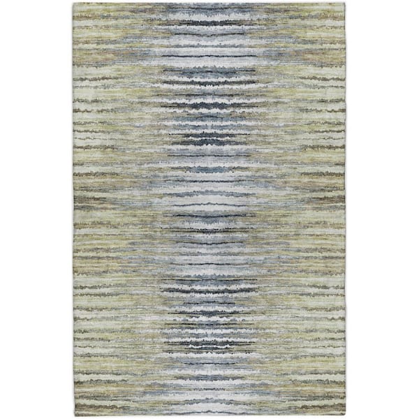 Dream Shag Premium Machine Washable Abstract ADS604 Beige 8 ft. x 10 ft. Area Rug