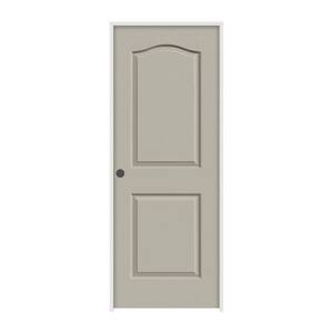 30 in. x 80 in. Princeton Desert Sand Right-Hand Smooth Solid Core Molded Composite MDF Single Prehung Interior Door