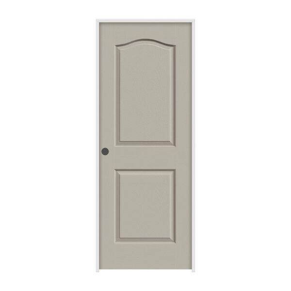 JELD-WEN 36 in. x 80 in. Princeton Desert Sand Right-Hand Smooth Solid Core Molded Composite MDF Single Prehung Interior Door