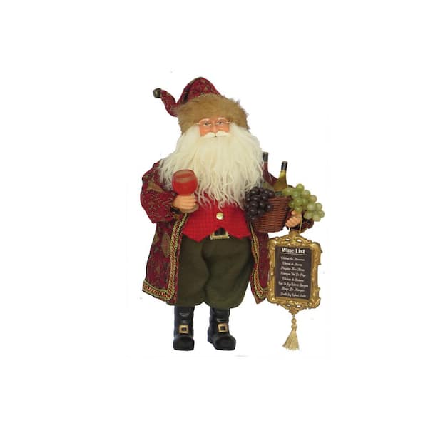 Santa's Workshop 15 in. Wine Master Santa