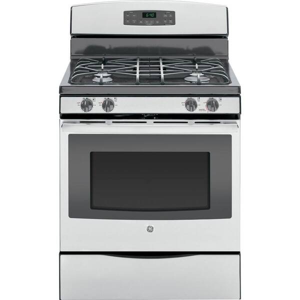 GE 5.0 cu. ft. Gas Range with Self-Cleaning Oven in Stainless Steel