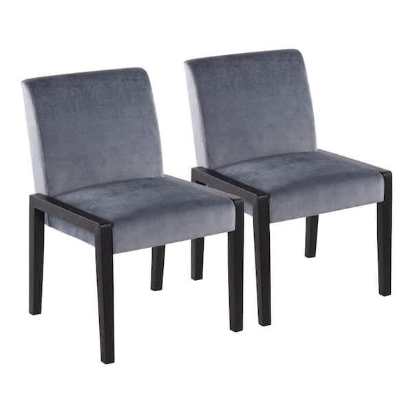 carmen black velvet dining chair