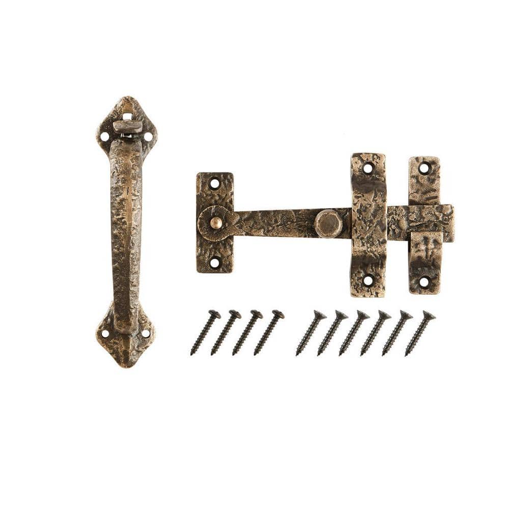 8 in. Antique Brass Cast Iron Thumb Latch