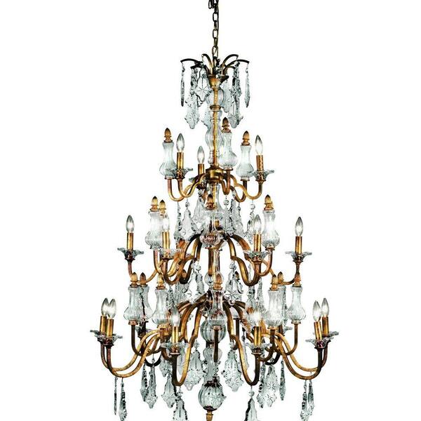 Eurofase Adivina Collection 18-Light 180 in. Antique Gold Chandelier-DISCONTINUED