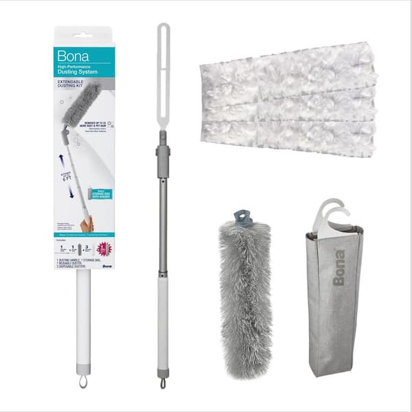 High-Performance Extendable Dusting Kit with 6 ft. Handle, Reusable and Disposable Dusters