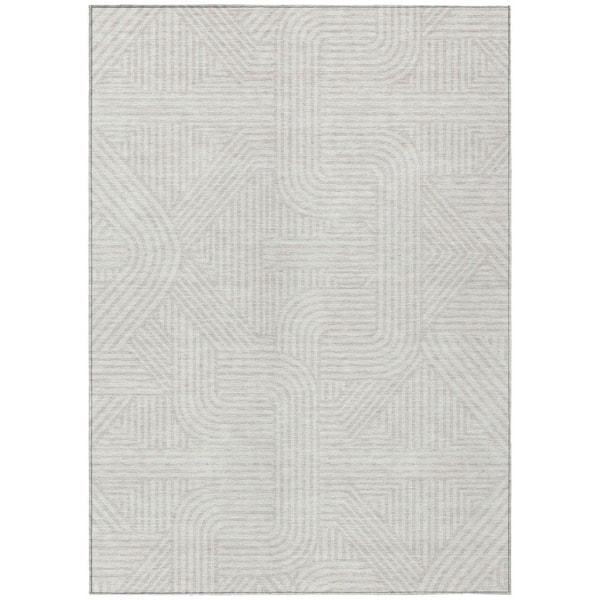 Chantille Machine Washable Indoor/Outdoor Abstract ACN917 Ivory 9 ft. x 12 ft. Area Rug