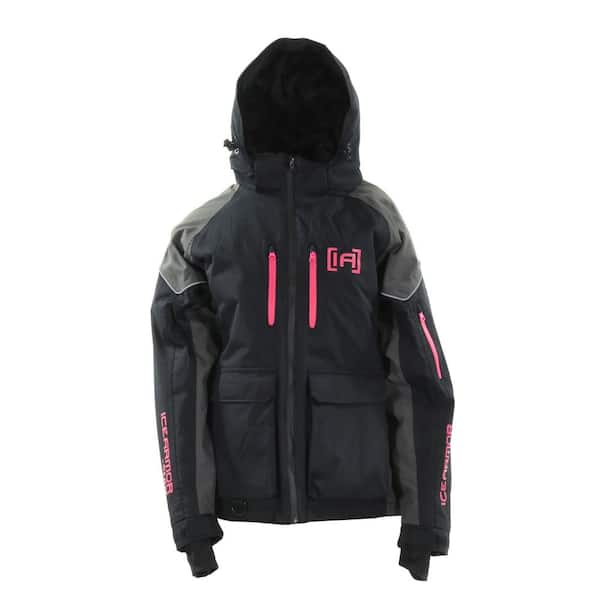 Clam Ice Armor Women's Rise Float Parka Small Black/Charcoal/Fuchsia 16923  - The Home Depot