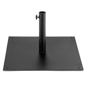 40 lbs. Steel Patio Umbrella Base Stand Square Umbrella Holder in Black