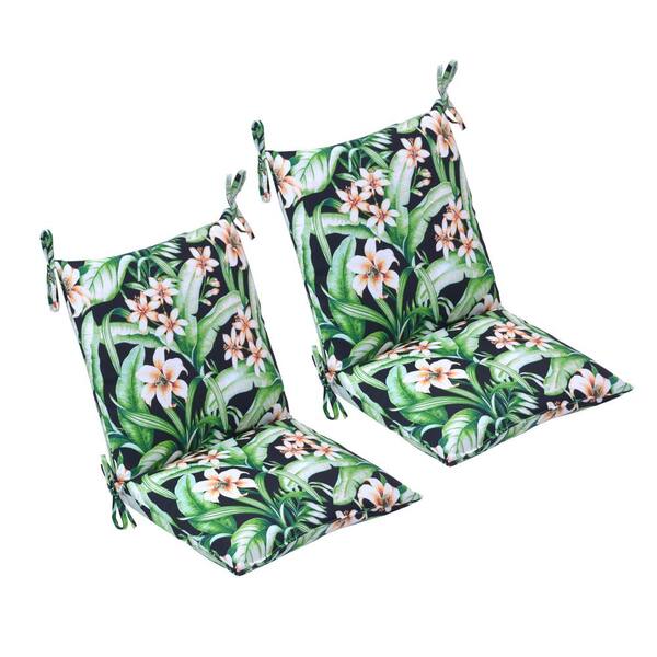 Unbranded 20 in. x 37 in. Naya Outdoor Mid Back Dining Chair Cushion (2-Pack)