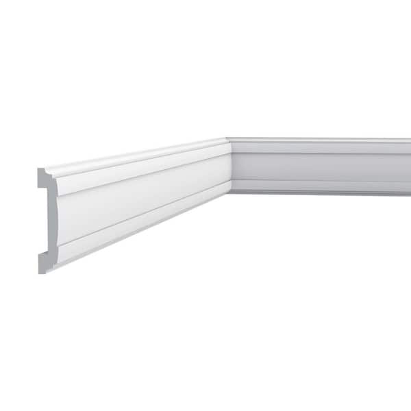 ORAC DECOR 5/8 in. D x 3-1/8 in. W x 78-3/4 in. L . Primed White Plain Polystyrene Panel Moulding (4-Pack)
