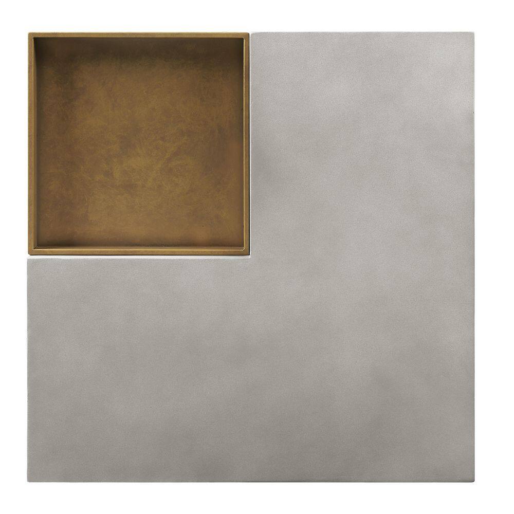 Kailano 32" Weathered Gray Fiber Cement Square Coffee Table
