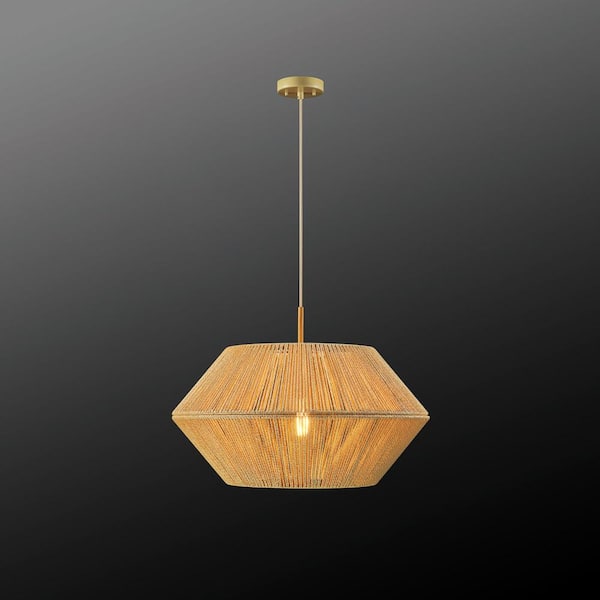 Globe Electric Terra 1-Light Wood Toned Pendant-Light with