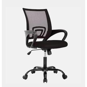 Black Standard Back Braided Bungee Office Chair with Arms 316010 - The Home  Depot