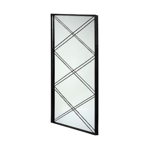 Large Rectangle Black Contemporary Mirror (48.00 in. H x 26.00 in. W)