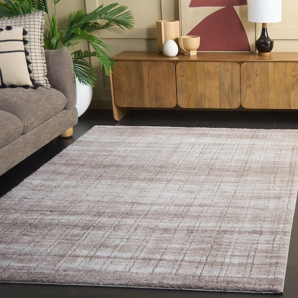Northport 9 ft. x 12 ft. Taupe/Ivory Distressed Area Rug