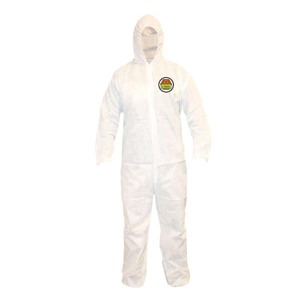 Cordova C-MAX Male Large White Coveralls with Attached Hood