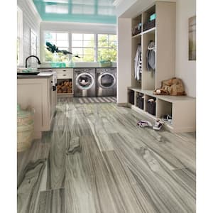Dellano Moss Grey 8 in. x 48 in. Polished Porcelain Floor and Wall Tile (10.68 sq. ft./Case)