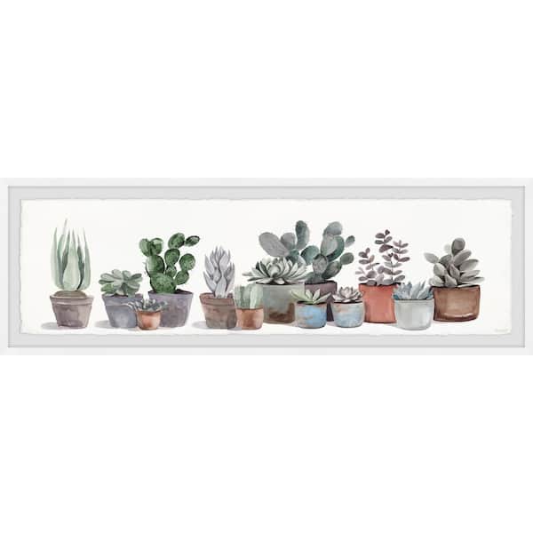 Unbranded "Bunch of Succulents" by Parvez Taj Framed Nature Art Print 15 in. x 45 in.