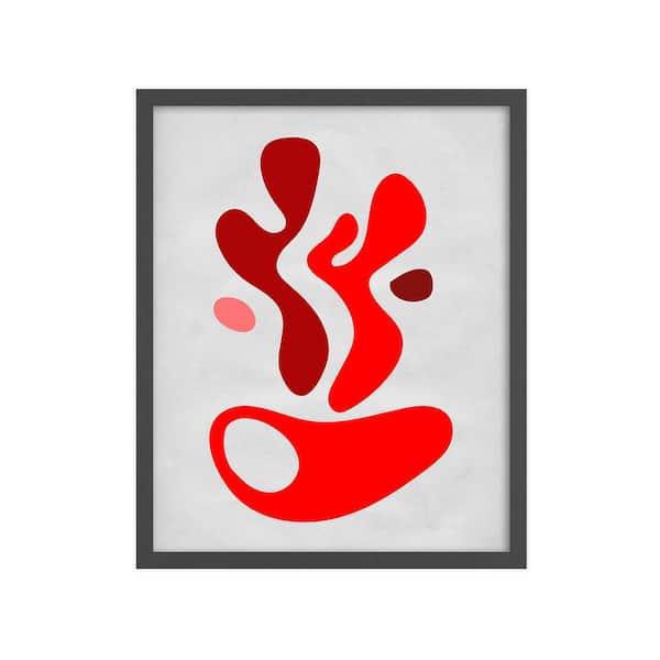 Unbranded Abstract Nature Shapes Framed Abstract Art Print 42 in. x 34 in.
