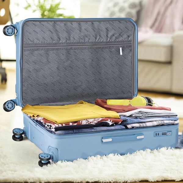 HIKOLAYAE Port Victoria Nested Hardside Luggage Set in Slate Blue