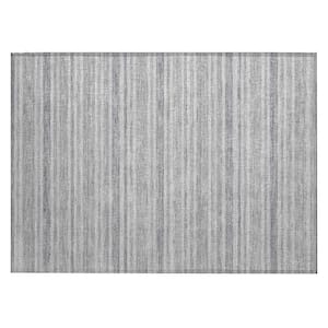 Chantille ACN531 Silver 1 ft. 8 in. x 2 ft. 6 in. Machine Washable Indoor/Outdoor Geometric Area Rug