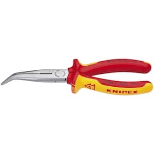8 in. 1000-Volt Insulated Angled Long Nose Pliers with Cutter