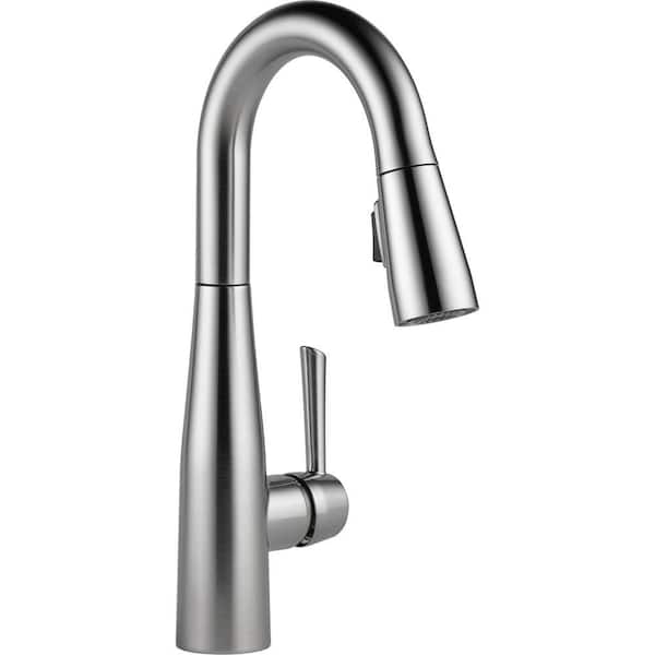 Delta Essa Single-Handle Bar Faucet with MagnaTite Docking in Arctic Stainless