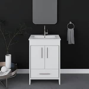 Pacific 24 in. W x 18 in. D Bath Vanity Cabinet Only in White