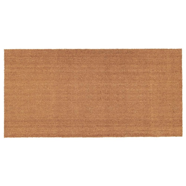 Natural 36 in. x 72 in. Coir and Vinyl Door Mat