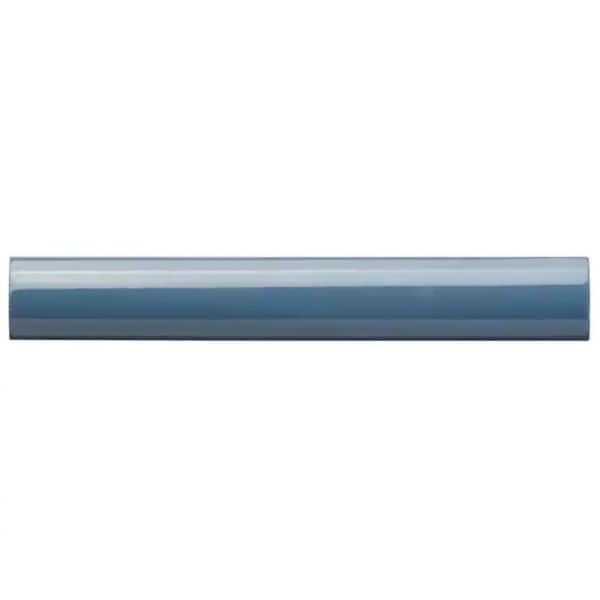Remington Blue 1.18 in. x 7.87 in. Polished Porcelain Wall 1/4 Round Bullnose Tile (0.6 sq. ft./Each)