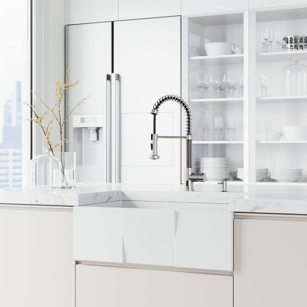Stainless Steel Touchless Pull-Down Kitchen Faucet with Spray