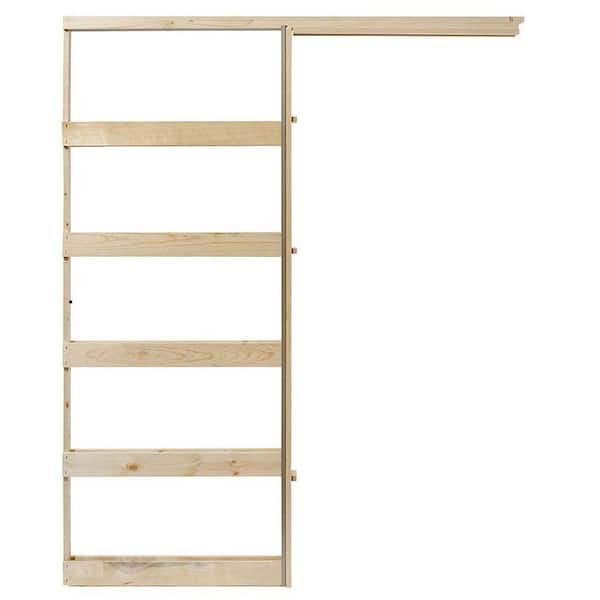 Steves & Sons 24 in. x 80 in. Wood Unfinished Pocket Door Frame